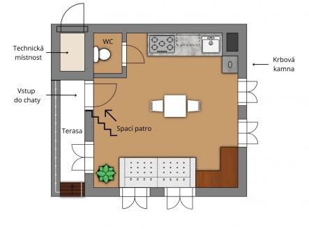 Prodej chaty/rekreačního objektu, 8 m²
