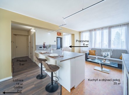 Prodej bytu, 2+kk, 59 m²