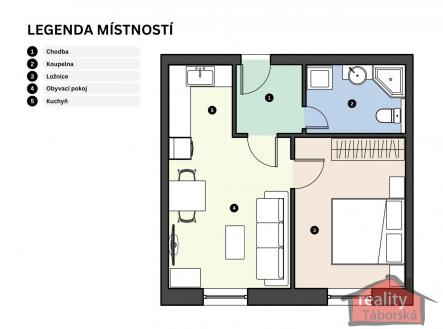 Prodej bytu, 2+kk, 42 m²