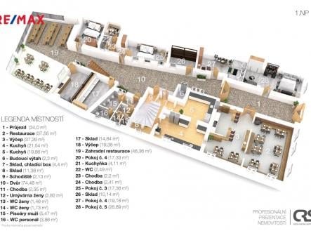 Prodej - hotel, 961 m²