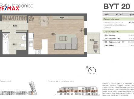 Prodej bytu, 1+kk, 44 m²