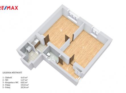 Pronájem - obchodní prostor, 53 m²