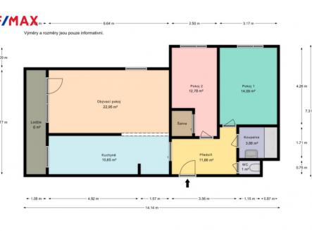 Prodej bytu, 3+1, 80 m²