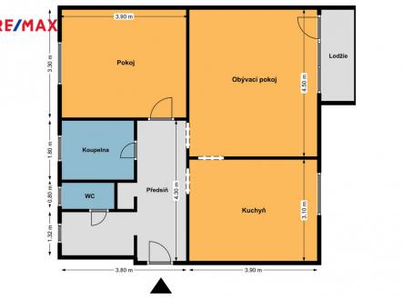 Prodej bytu, 2+1, 59 m²