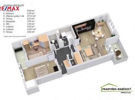 Prodej bytu, 3+kk, 71 m²