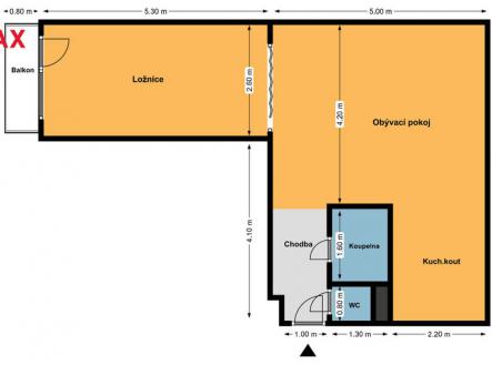 Prodej bytu, 2+kk, 51 m²