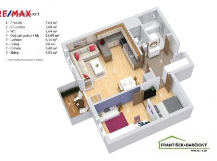 Prodej bytu, 2+kk, 58 m²