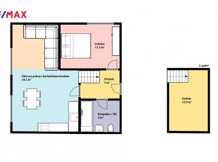 Prodej bytu, 2+kk, 69 m²