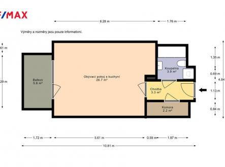 Prodej bytu, 1+kk, 37 m²