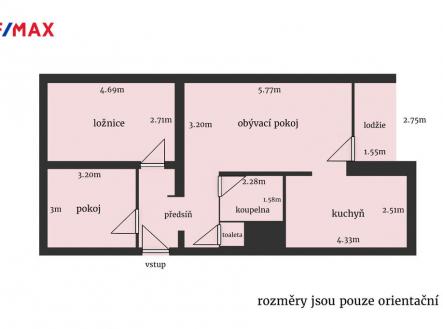 Prodej bytu, 3+1, 68 m²