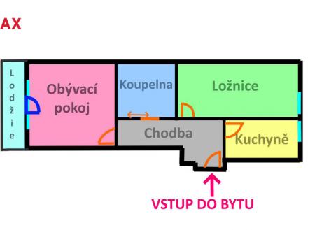 Prodej bytu, 2+1, 58 m²