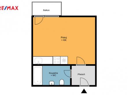 Pronájem bytu, 1+kk, 33 m²