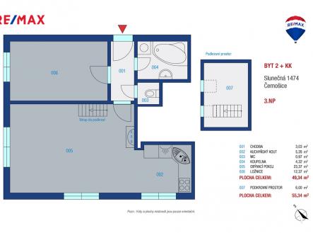 Prodej bytu, 2+kk, 49 m²