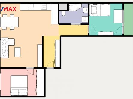Prodej bytu, 3+kk, 64 m²