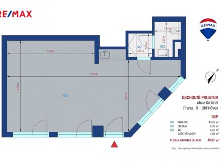 Pronájem obchodní prostor, 50 m²