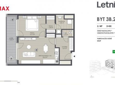 Prodej bytu, 2+kk, 56 m²