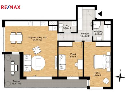 Pronájem bytu, 3+kk, 110 m²