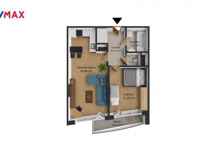 Prodej bytu, 2+kk, 61 m²