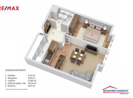 Prodej bytu, 2+kk, 60 m²