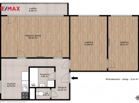 Prodej bytu, 3+1, 73 m²