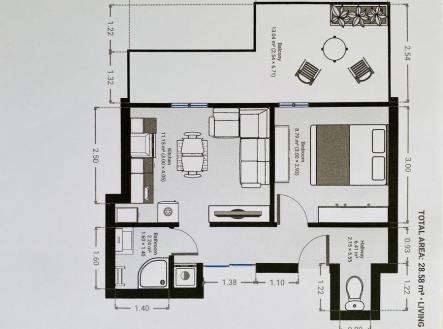 Pronájem bytu, 1+1, 32 m²
