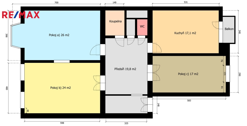 orientační plánek bytu