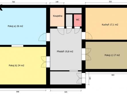 Prodej bytu, 3+1, 114 m²