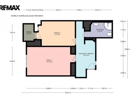 Prodej bytu, 2+1, 52 m²