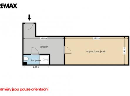 Pronájem bytu, 1+kk, 29 m²