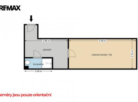 Pronájem bytu, 1+kk, 29 m²