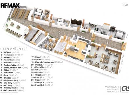 Prodej hotel, 961 m²