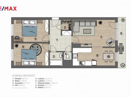 Prodej bytu, 3+1, 78 m²