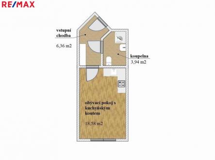 Pronájem bytu, 1+kk, 30 m²