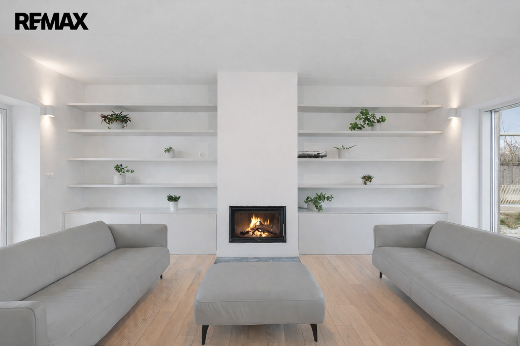 obývací pokoj - krb