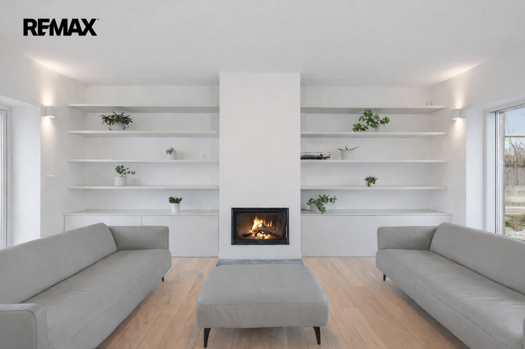 obývací pokoj - krb