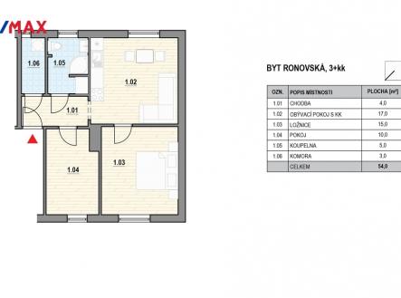 Prodej bytu, 3+kk, 67 m²