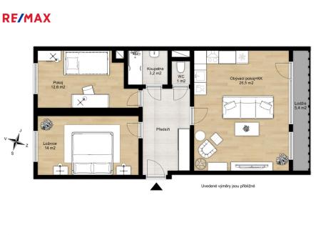Prodej bytu, 3+kk, 75 m²