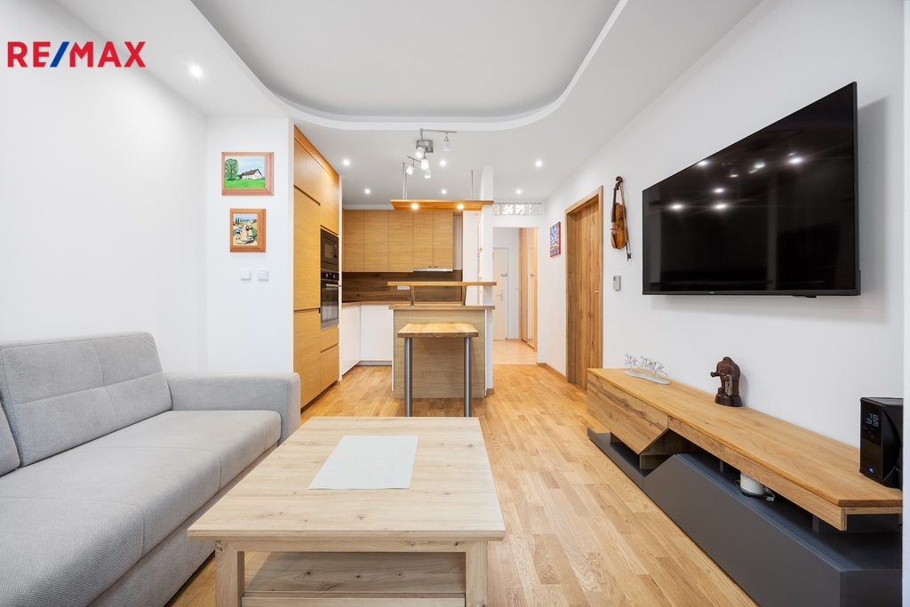 Obývací pokoj s kuchyňským koutem