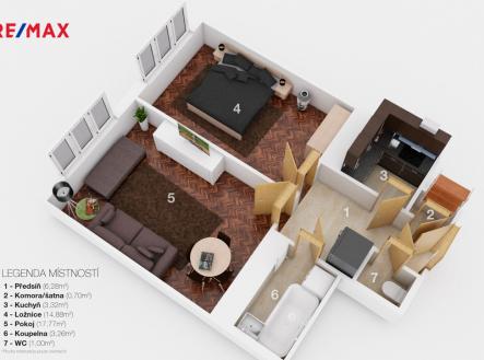 Pronájem bytu, 2+1, 47 m²