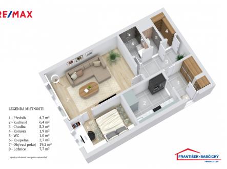 Prodej bytu, 2+kk, 46 m²