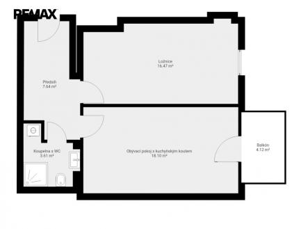 Pronájem bytu, 2+kk, 49 m²