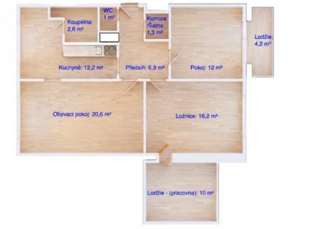 Prodej bytu, 3+1, 73 m²