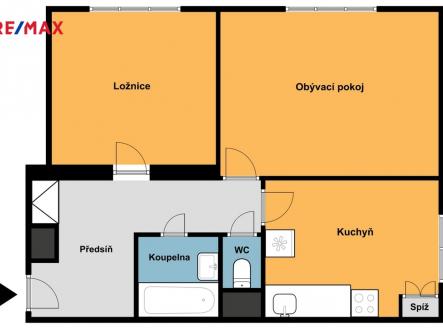 Prodej bytu, 2+1, 53 m²