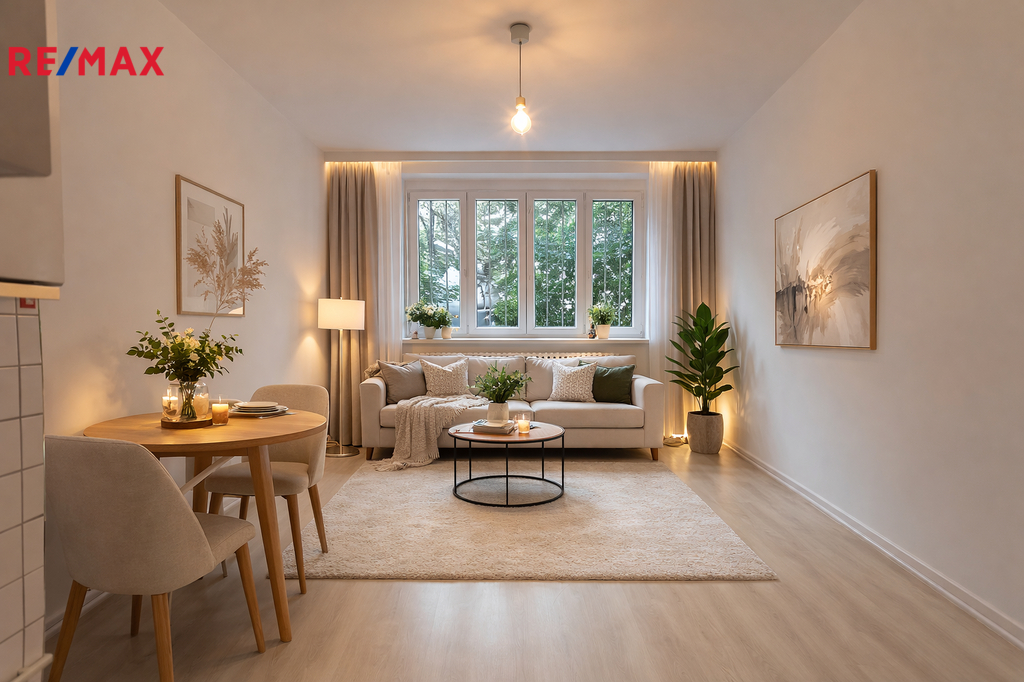 kuchyň s obývákem vizualizace