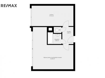 Pronájem bytu, 2+kk, 52 m²