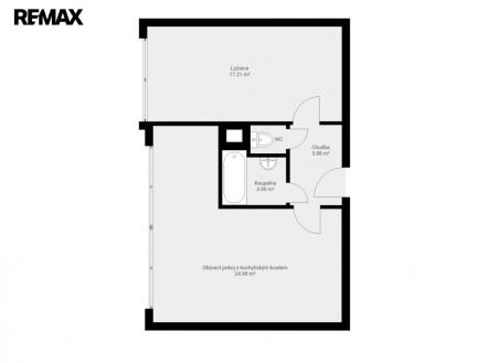 Pronájem bytu, 2+kk, 52 m²