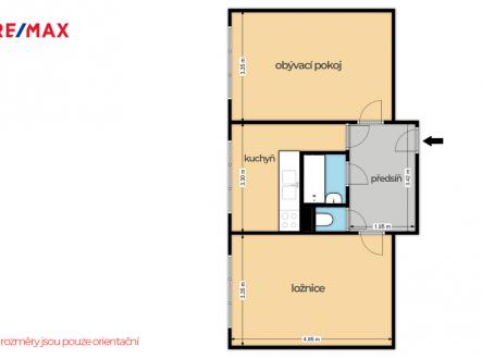 Prodej bytu, 2+1, 54 m²