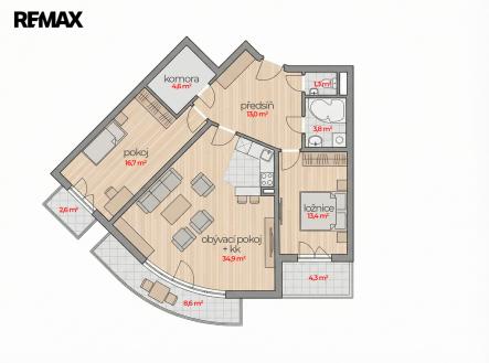 Prodej bytu, 3+kk, 88 m²
