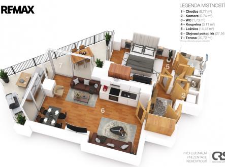 Prodej bytu, 2+kk, 55 m²