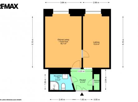 Prodej bytu, 2+kk, 44 m²
